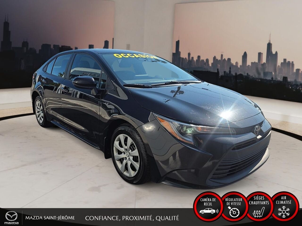 Toyota Corolla LE CVT 2023 Noir Saint-Jérôme - photo #3