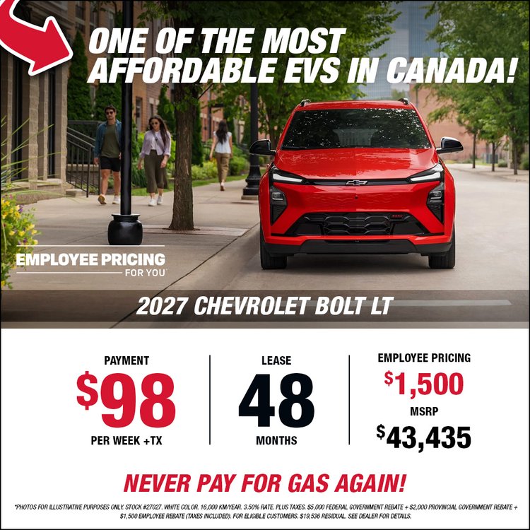 Gatineau GM promo BOLT LT 2027 juillet EN