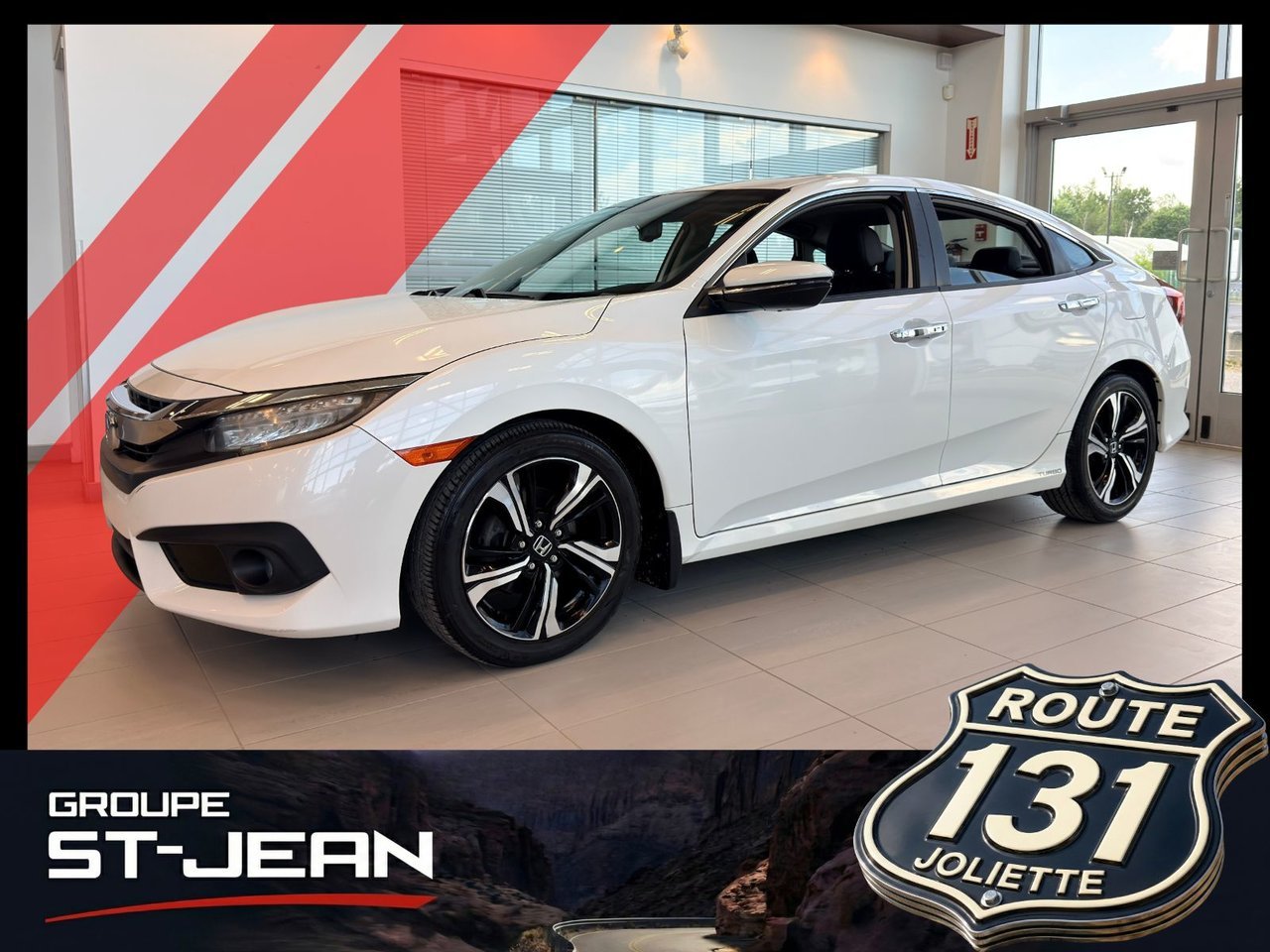 Honda Civic Sedan 2018 Blanc Notre-Dame-des-Prairies - photo #0
