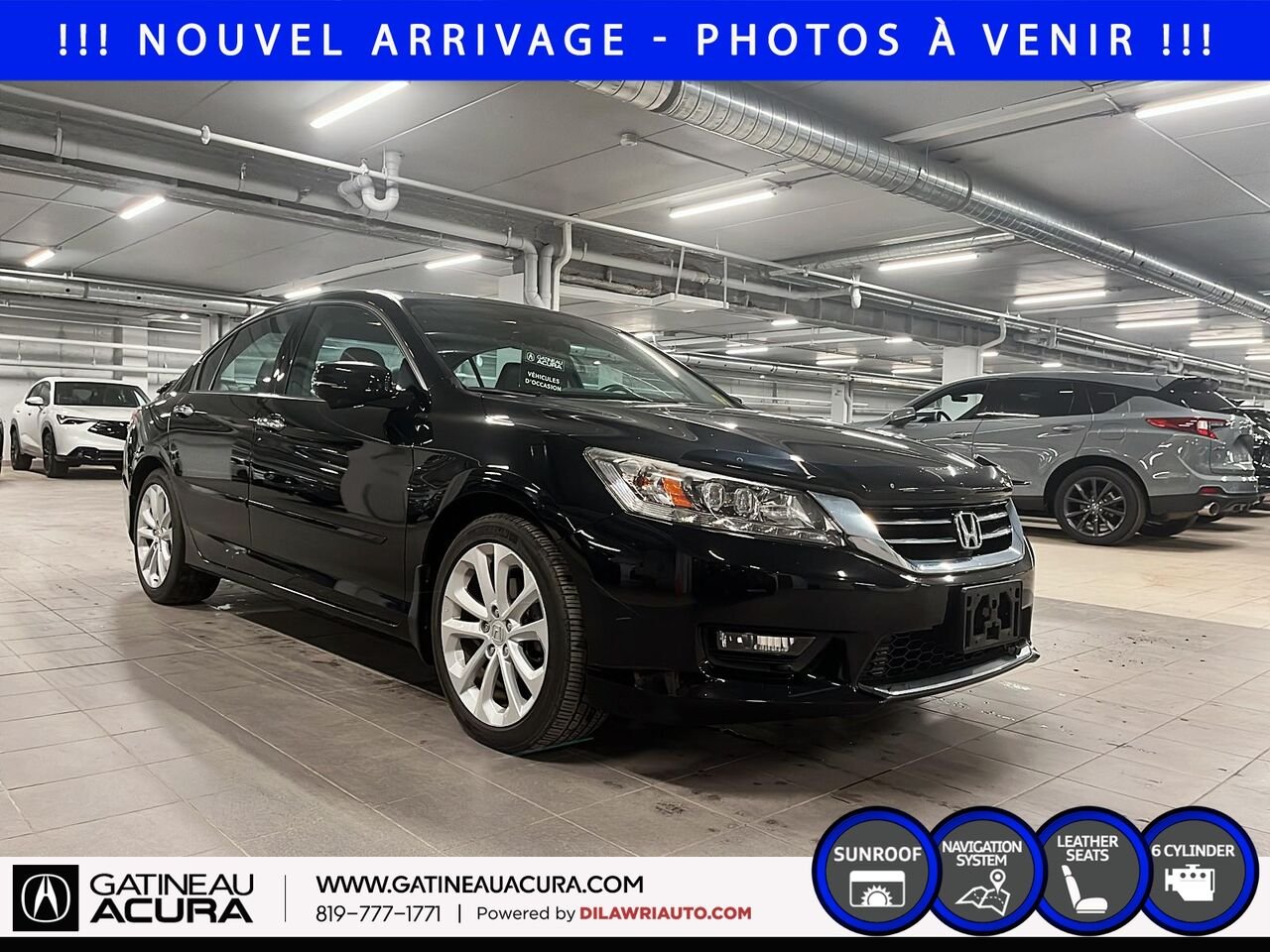 Honda Accord Touring V6 2015 Noir Gatineau - photo #2