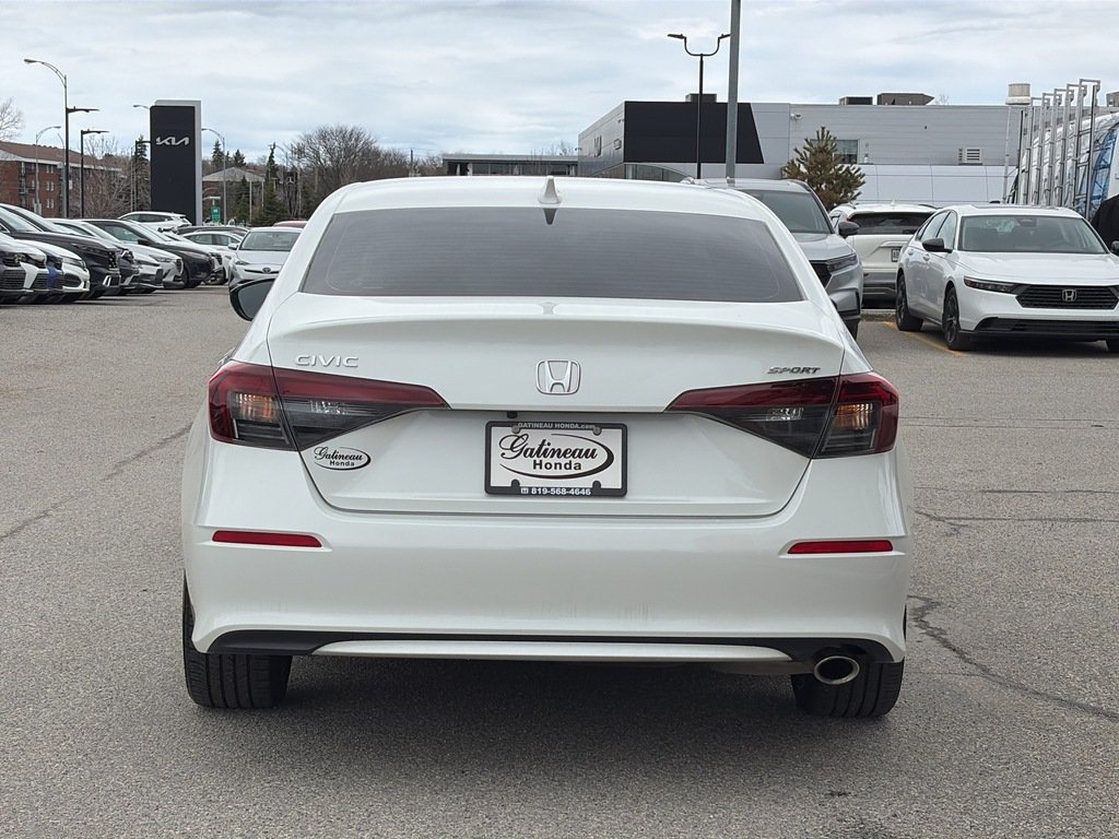 2025 Honda Civic Sedan Sport White Gatineau - photo #4