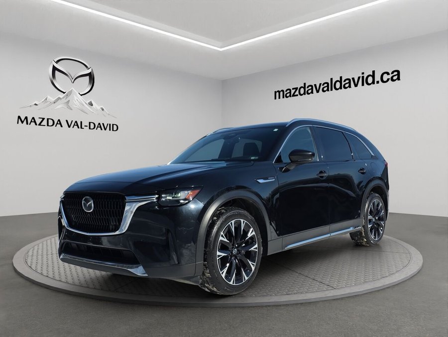 Mazda CX-90 hybride rechargeable GT AWD, Navigation, Toit ouvrant panoramique, Sièges à fonctions mémoire 2024 Noir