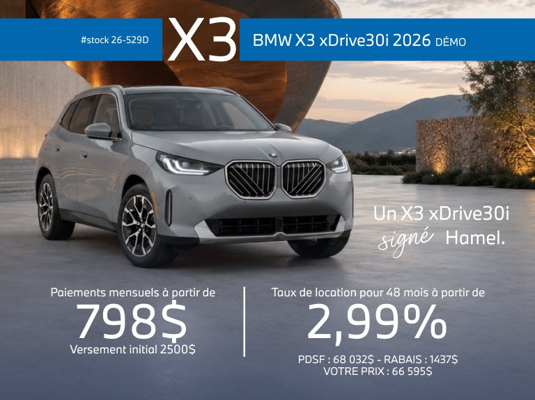 HamelBMW Accueil juin X3
