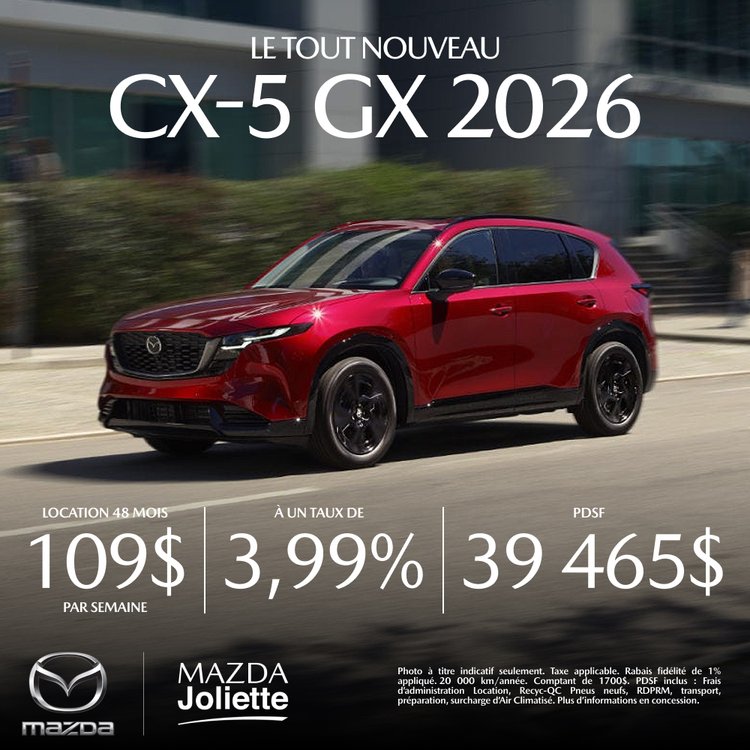 Mazda Joliette promo juin CX 5 2026 FR 1