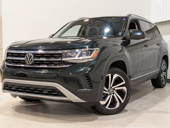 Volkswagen Atlas Highline 4MOTION/Cuir/7 Passagers/Navigation 2022 Vert foncé