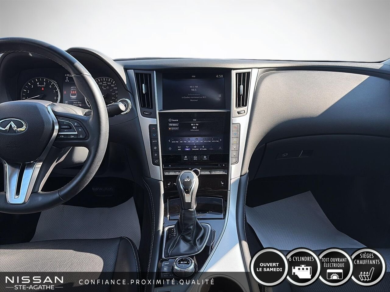 INFINITI Q50 LUXE| TOIT| AWD| CARPLAY 2024 Noir Saint-Jérôme - photo #11