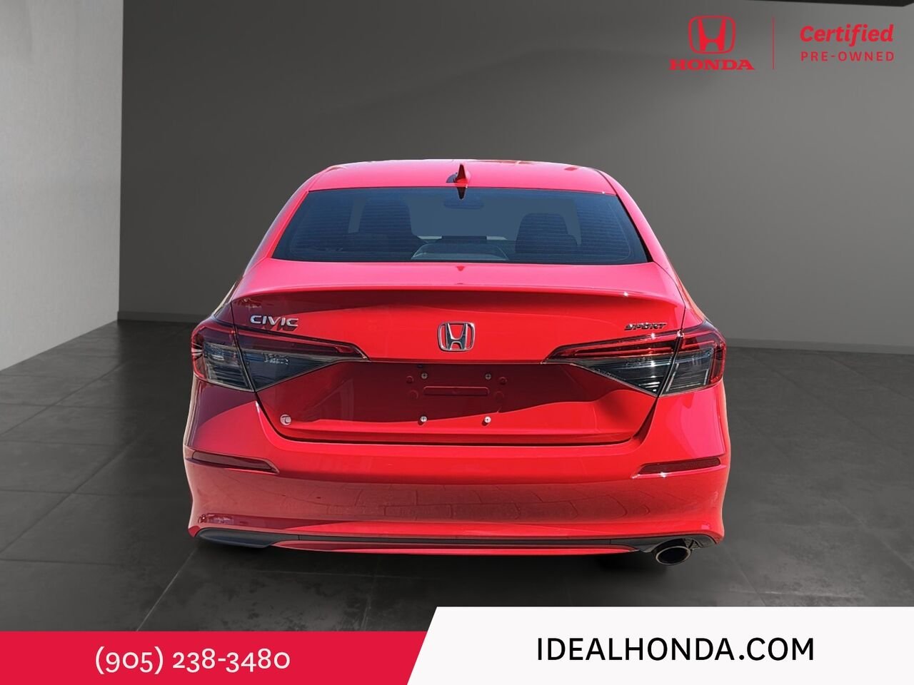 2023 Honda Civic Sedan SPORT CVT Red Mississauga - photo #4