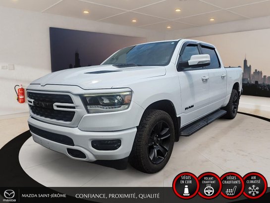 2022 Ram 1500 Sport | caisse de 5 pi 7 po | CUIR | 4X4 | White