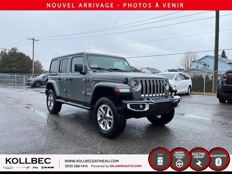 JEEP WRANGLER UNLIMITED *** CLEAN CARFAX + BAS KILOMÉTRAGE *** 2020 Gris