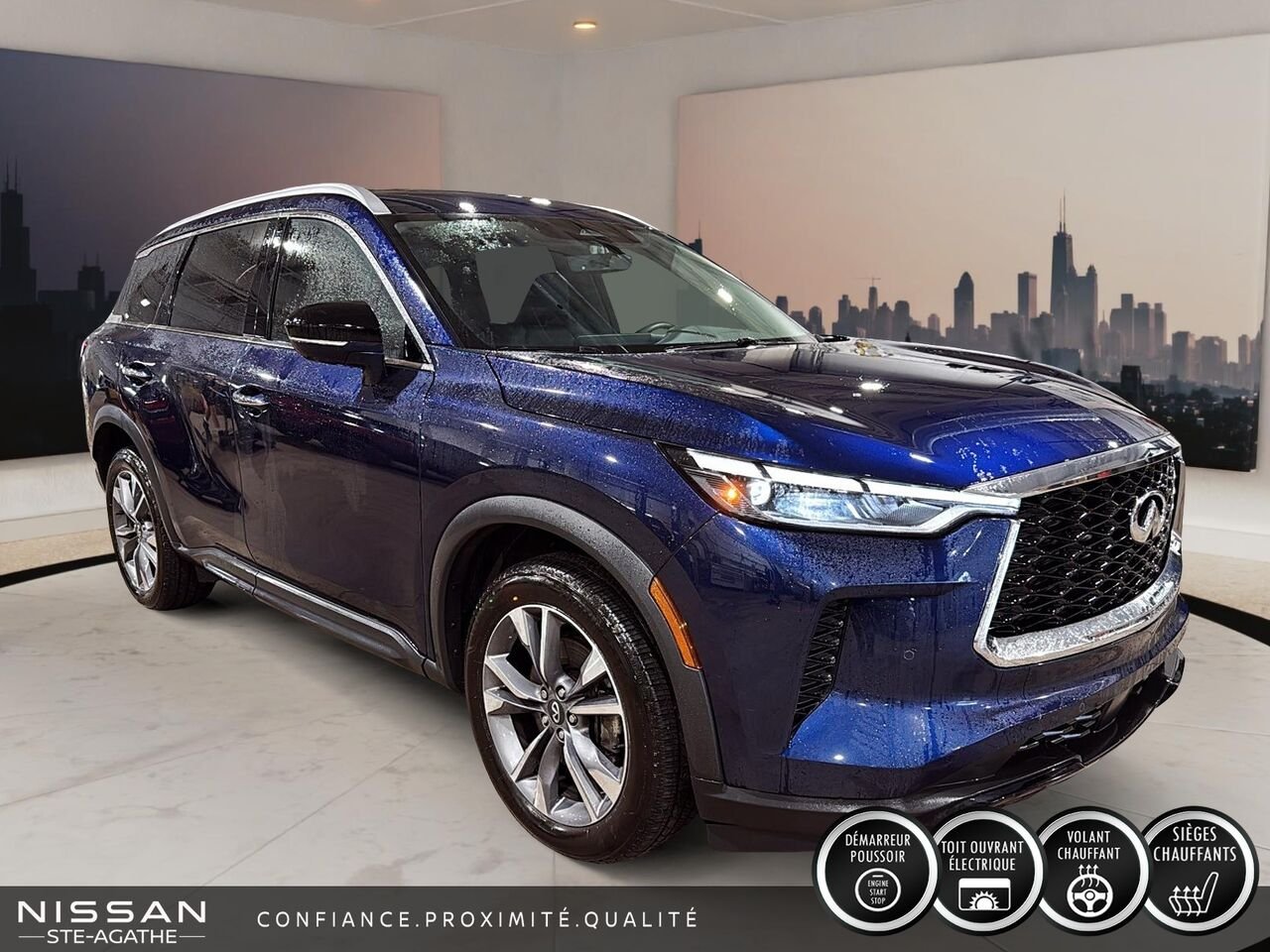 2024 INFINITI QX60 LUXE|TOIT| CUIR| CARPLAY Blue Saint-Jérôme - photo #2