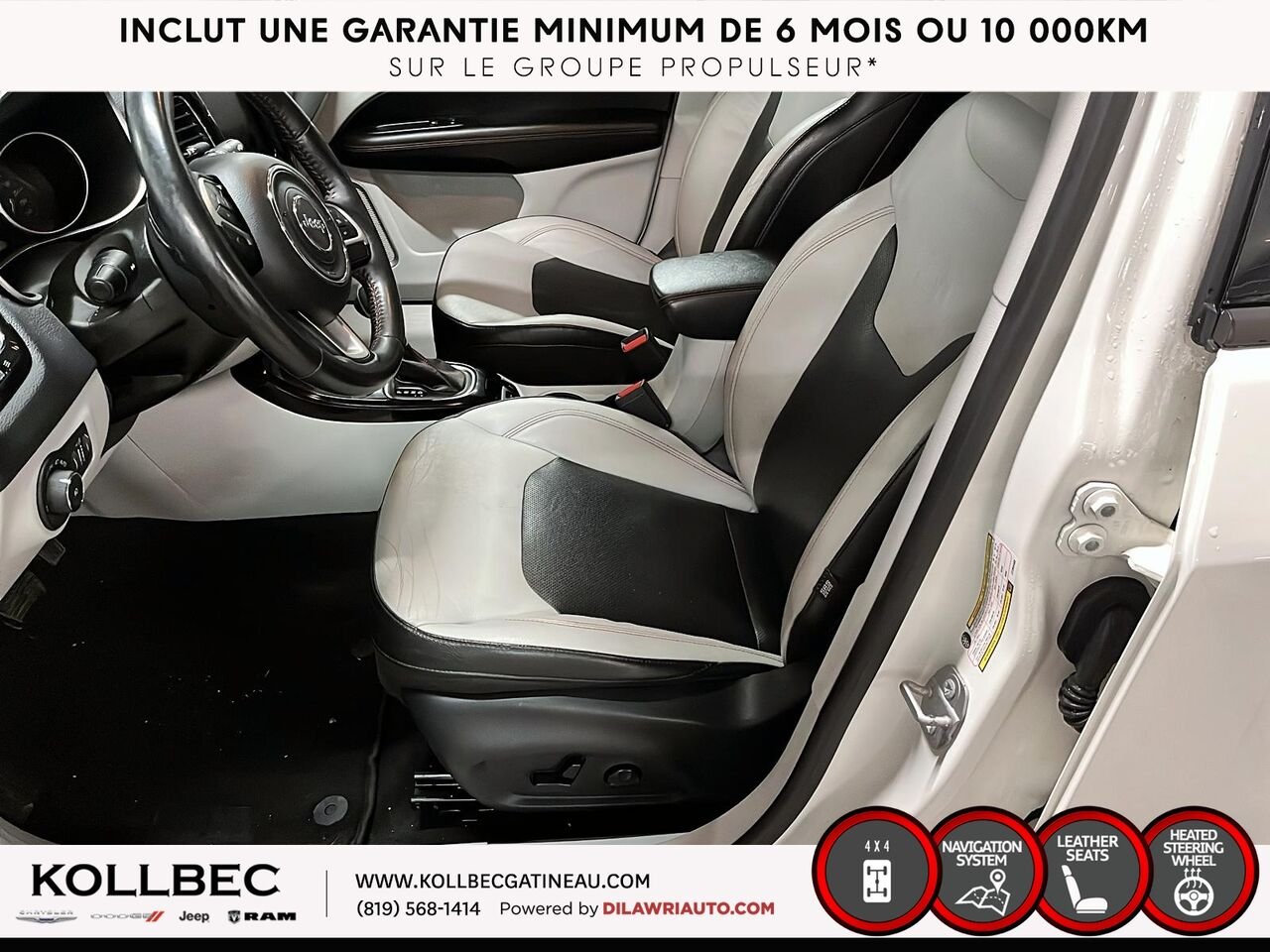 JEEP COMPASS Limited 4x4 2018 Blanc Ottawa & Gatineau - photo #22