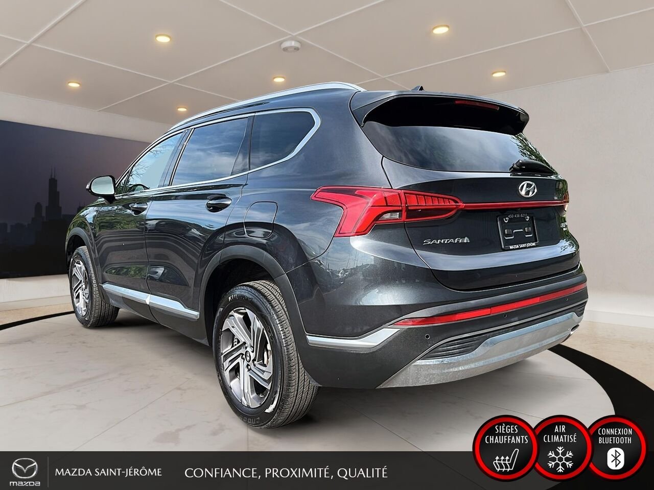 Hyundai Santa Fe Preferred TI avec ensemble Trend | TOIT PANO | CUIR | AWD | 2023 Gris Saint-Jérôme - photo #9