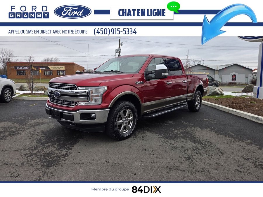 Ford F-150 LARIAT SuperCrew 4RM caisse de 6,5 pi, V6 3.5 EcoBoost 2019 Rouge
