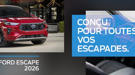 Ford Escape 2026 à Châteauguay – VUS compact, hybride et intelligent chez Solution Ford