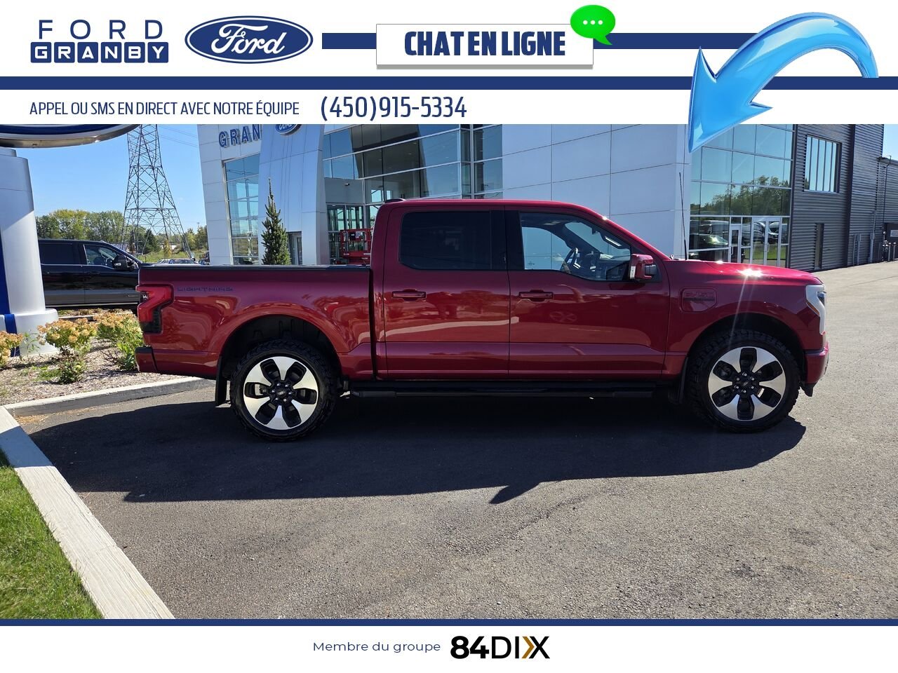 2023 Ford F-150 Lightning Red Granby - photo #7