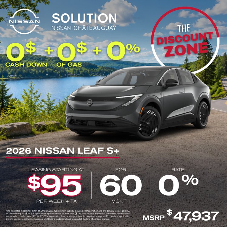 Solution nissan promo AOUT leaf S Plus 2026 EN