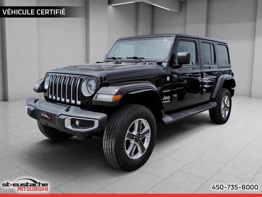 2018 Jeep Wrangler Unlimited Sahara 4x4-4 PORTE-2 TOIT-PNEU ÉTÉ NEUF-LIFT KIT 2 POUCE Black