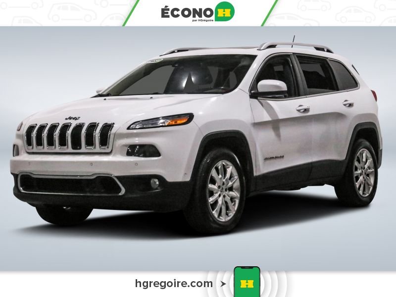 Jeep Cherokee 821127A | LIMITED 4WD CUIR TOIT PANO BLUETOOTH CAMÉRA MAGS 2015 Blanc Laval - photo #2