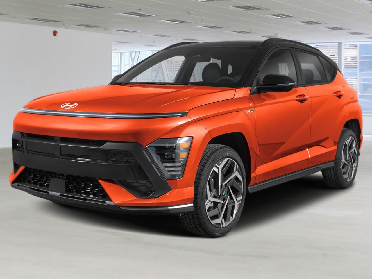 HYUNDAI Kona 2026 Orange Soultronic avec toit Noir abyssal Gatineau - photo #0
