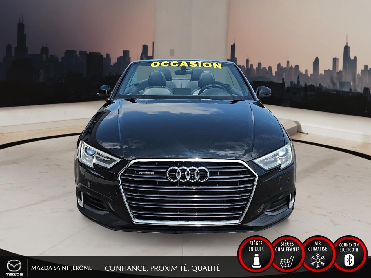 2017 Audi A3 Cabriolet | 2.0T | QUATTRO | CLEAN CARFAX | Black Saint-Jérôme - photo #4