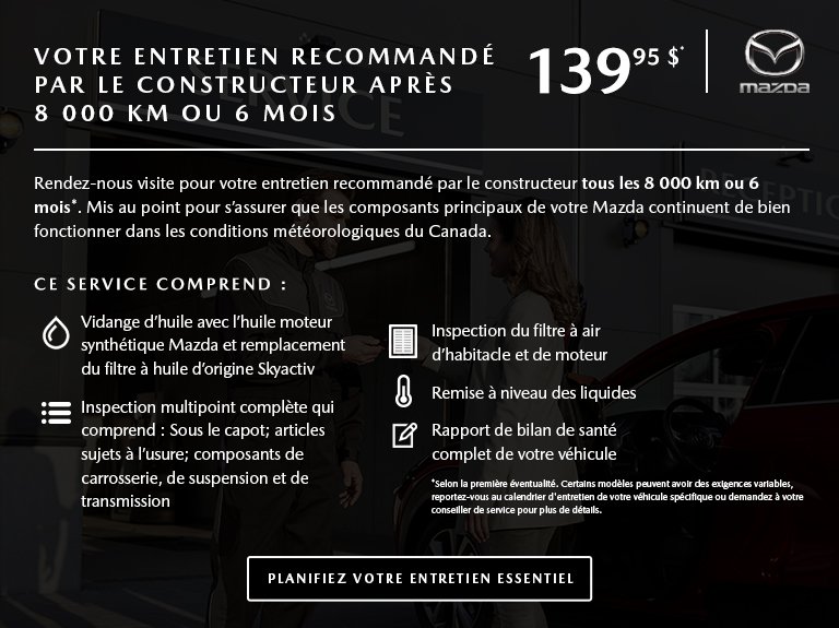 Mazda entretien accueil juillet 2026
