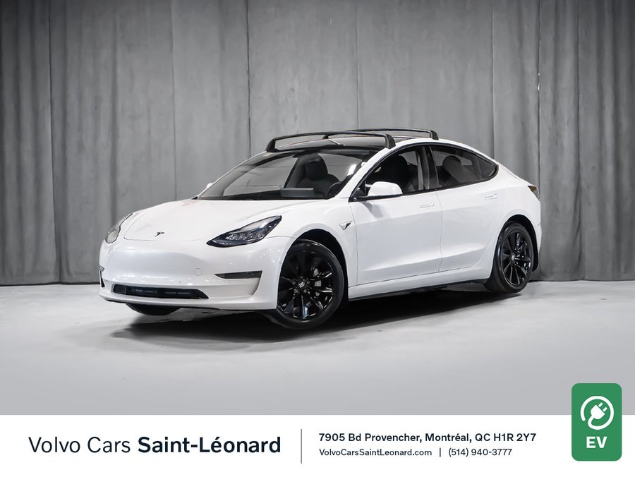 Tesla Model 3 STANDARD RANGE PLUS BARRE DE TOIT 2020 Blanc