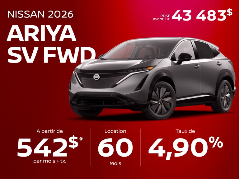 Nissan chomedey Accueil avril ARIYA SV FWD