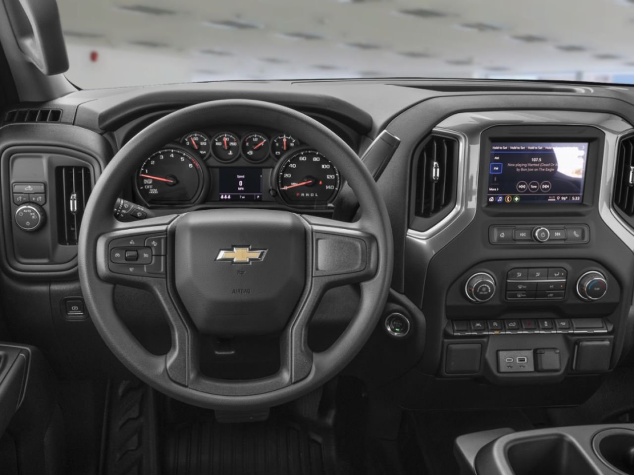 CHEVROLET Silverado 1500 Custom cabine multiplace 4RM 147 po 2026 Noir Amos - photo #4
