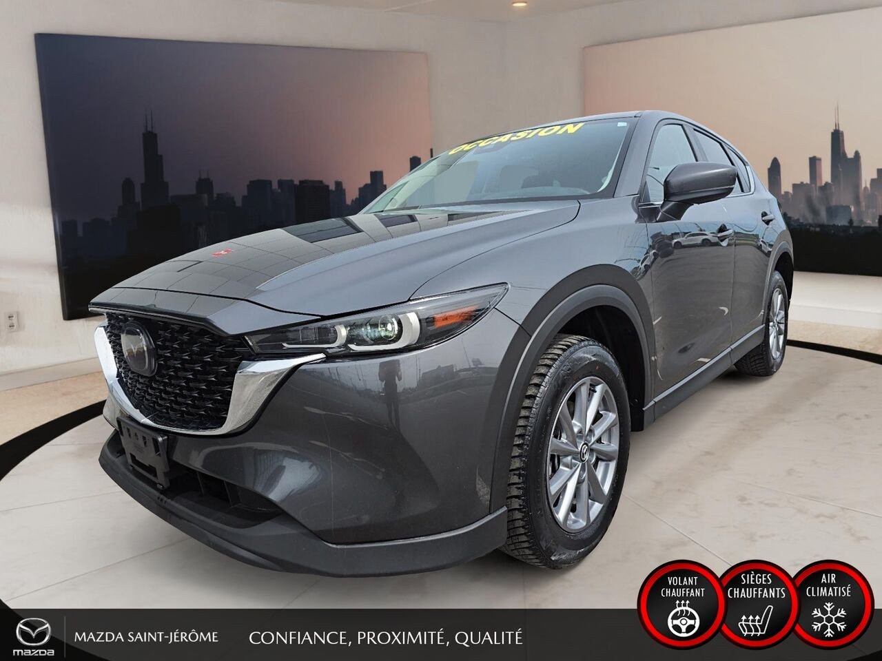 2025 Mazda CX-5 GS | CUIR | AWD | MAGS | Grey Saint-Jérôme - photo #0