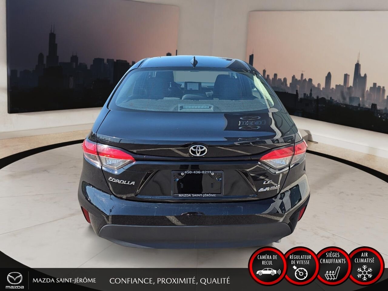 Toyota Corolla LE CVT 2023 Noir Saint-Jérôme - photo #6