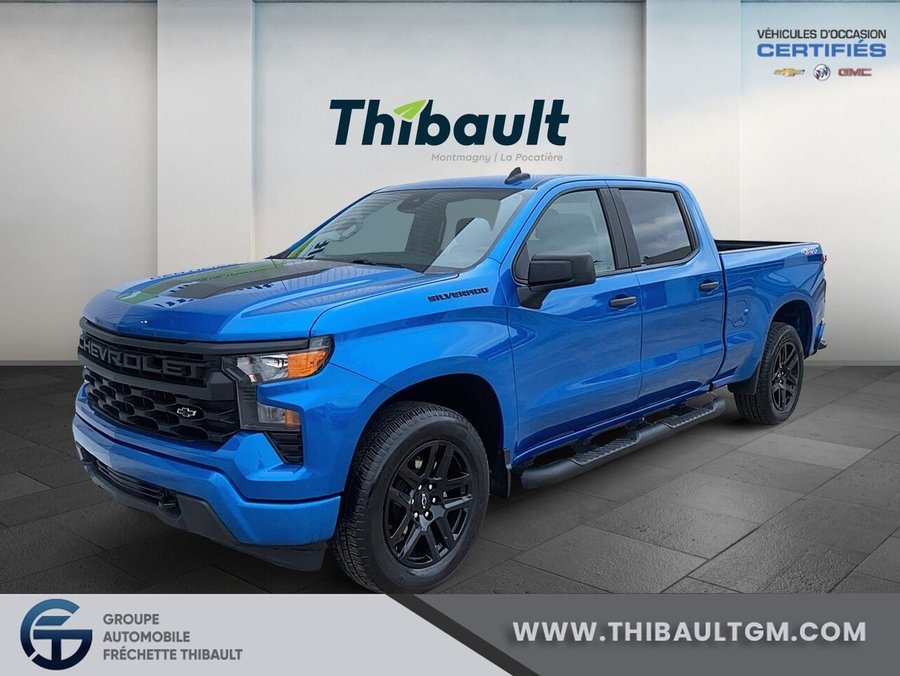 CHEVROLET SILVERADO Custom cabine multiplace 4RM 157 po 2023 Bleu