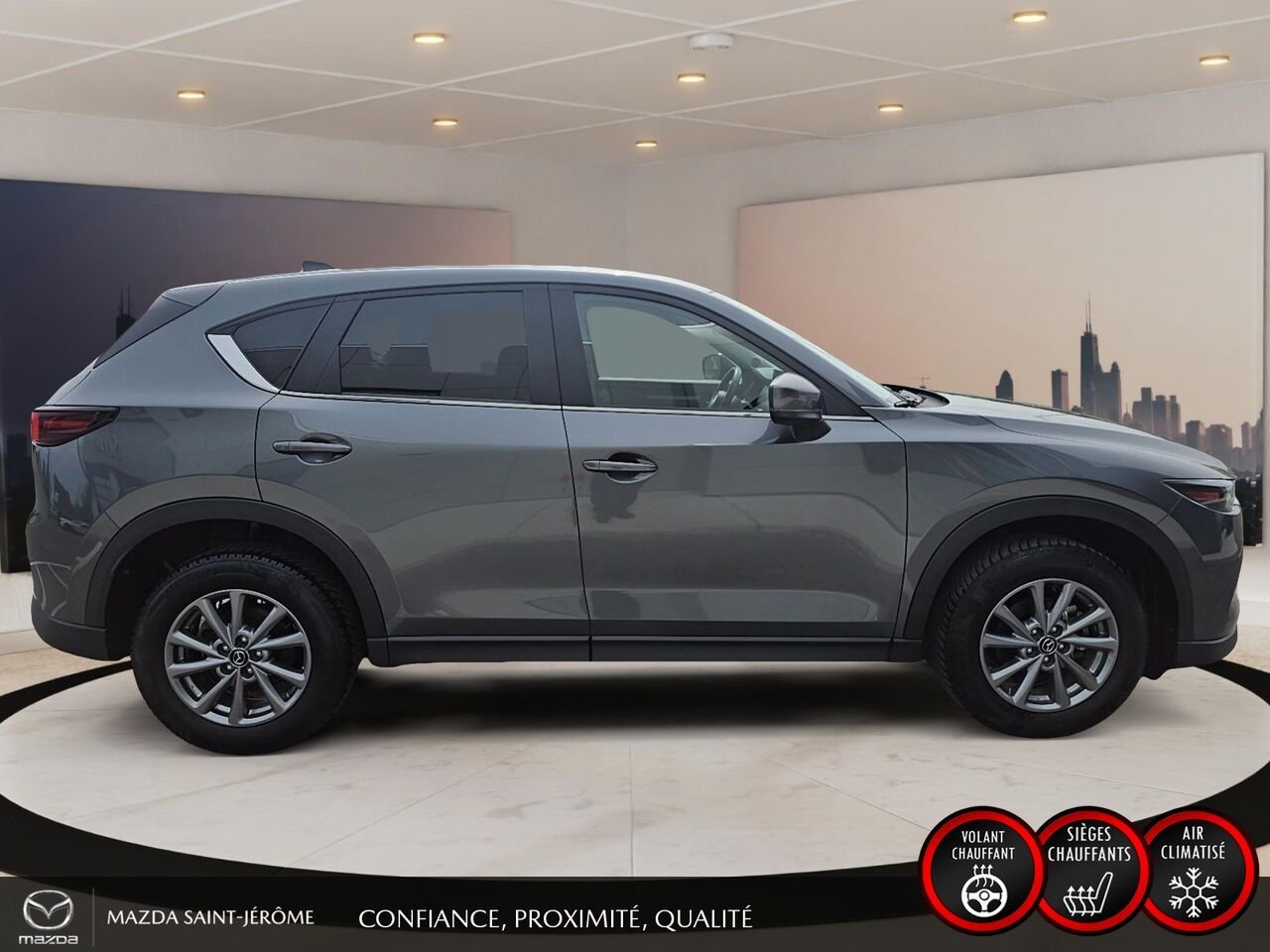 2025 Mazda CX-5 GS | CUIR | AWD | MAGS | Grey Saint-Jérôme - photo #4