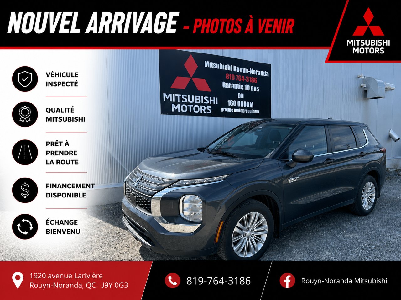 Mitsubishi Outlander PHEV ES S-AWC 2024 Gris Rouyn-Noranda - photo #0