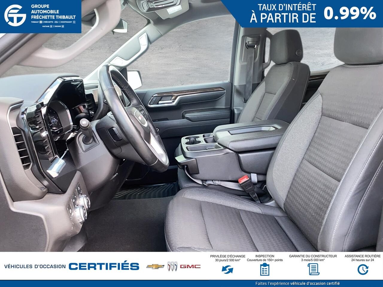 GMC SIERRA SLE cabine multiplace 4RM 157 po 2024 Gris Montmagny - photo #8