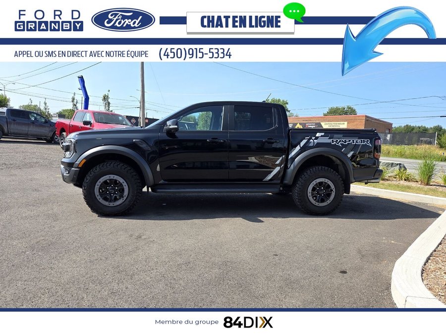 Ford RANGER Raptor cabine SuperCrew 4RM caisse de 5 pi 2024 Noir