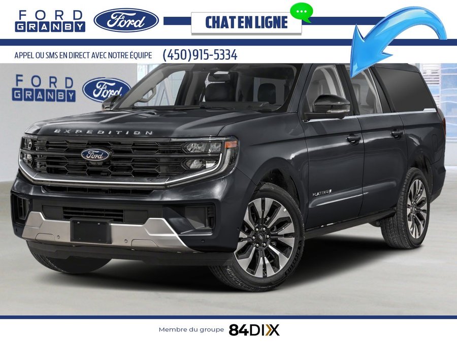 Ford Expedition Platinum Max 4x4 2026 Noir agate métallisé