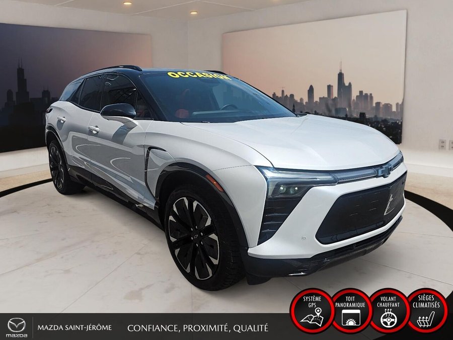 2025 Chevrolet Blazer EV RS | AWD | TOIT PANORAMIQUE | CUIR ROUGE | White