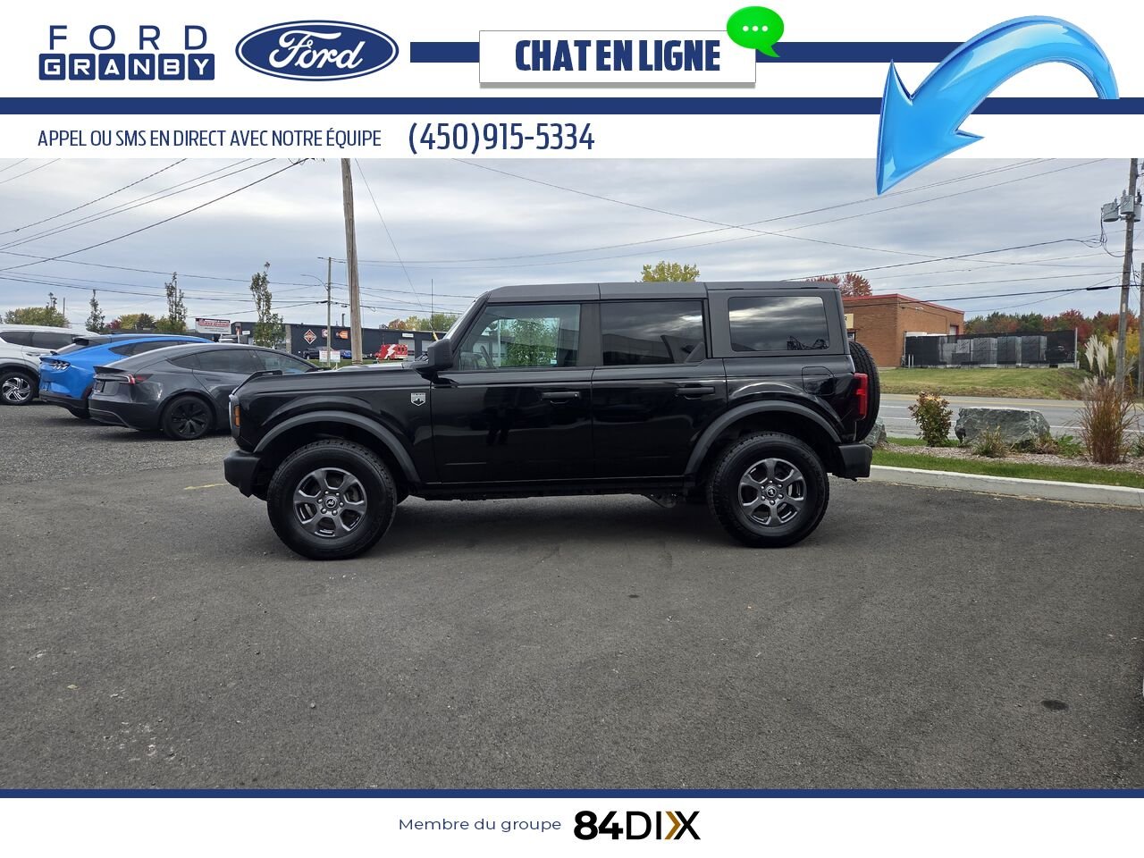 Ford Bronco 2023 Noir Granby - photo #3