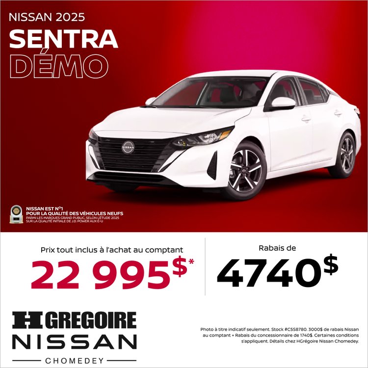 Nissan chomedey promo avril Sentra 2025 FR