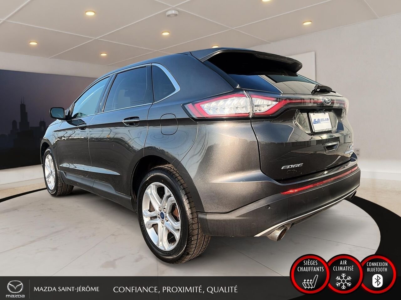 2018 Ford Edge Titanium | TOIT PANORAMIQUE | CUIR | AWD | Grey Saint-Jérôme - photo #9