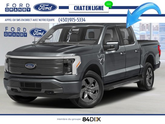 Ford F-150 Lightning LARIAT cabine SuperCrew 4RM caisse de 5,5 pi 2025 Gris carbonisé métallisé