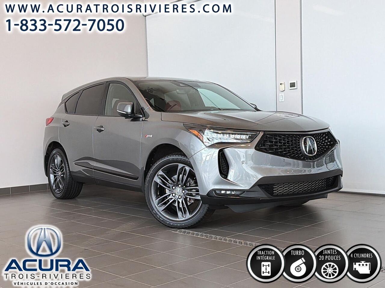 2023 Acura RDX aspec, sh-awd, toit pano, volant chauffant Grey Trois-Rivières - photo #0