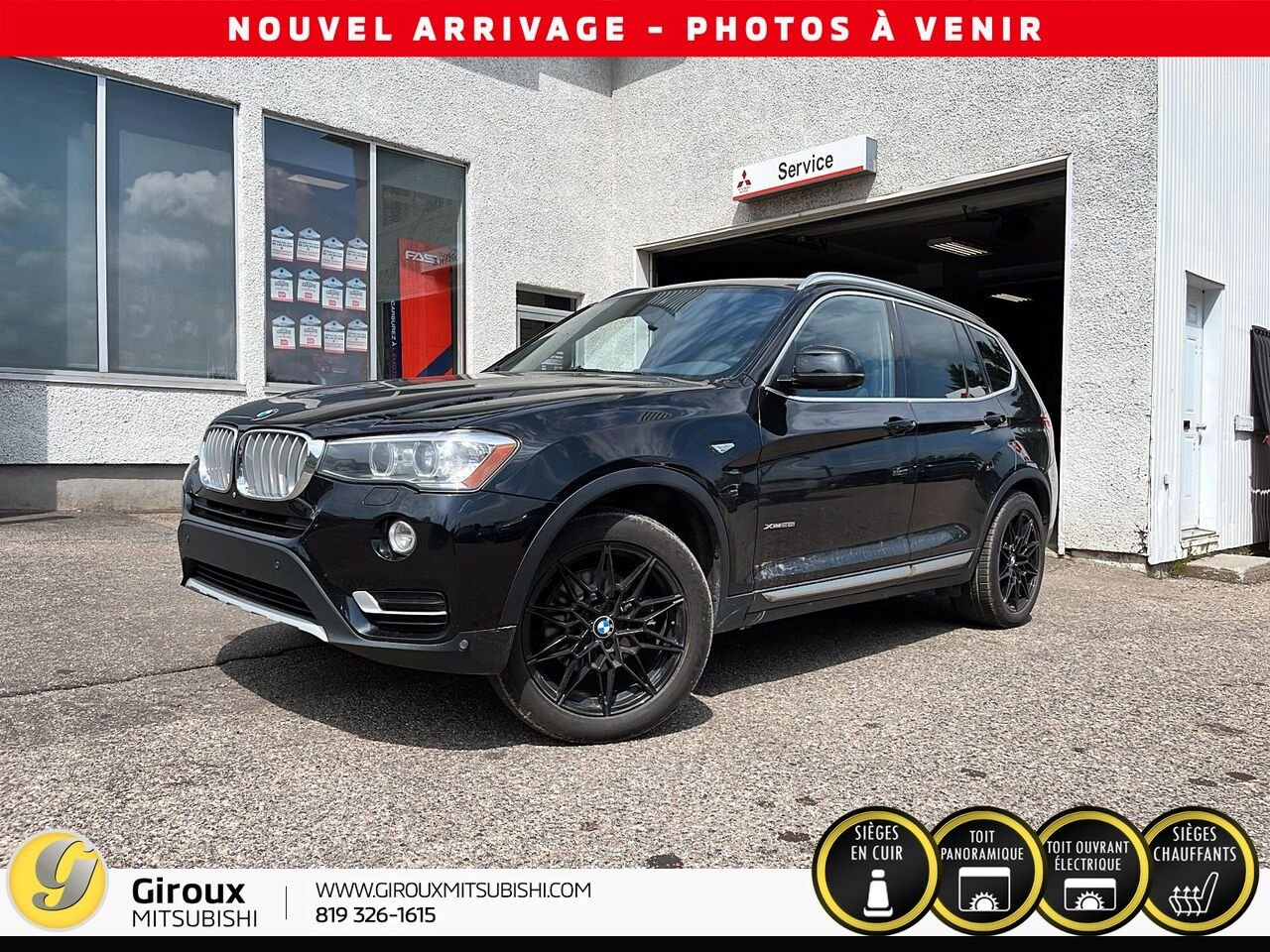 2017 BMW X3 XDRIVE28I Black Sainte-Agathe-des-Monts - photo #0