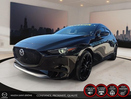 2022 Mazda Mazda3 Sport GT | CUIR | TOIT OUVRANT | AUTOMATIQUE | Black