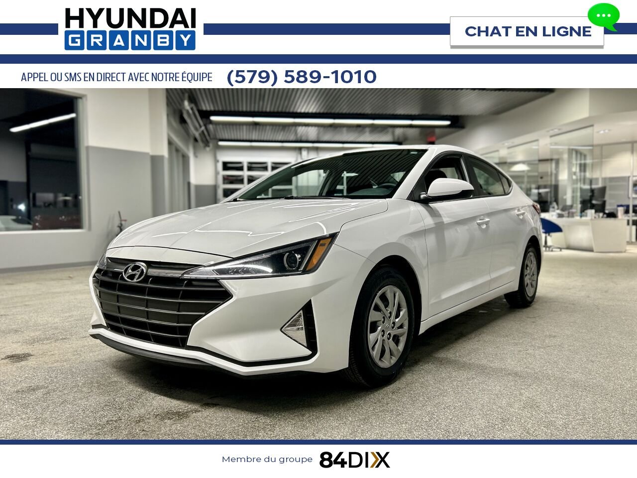 Hyundai Elantra 2020 Blanc Granby - photo #3