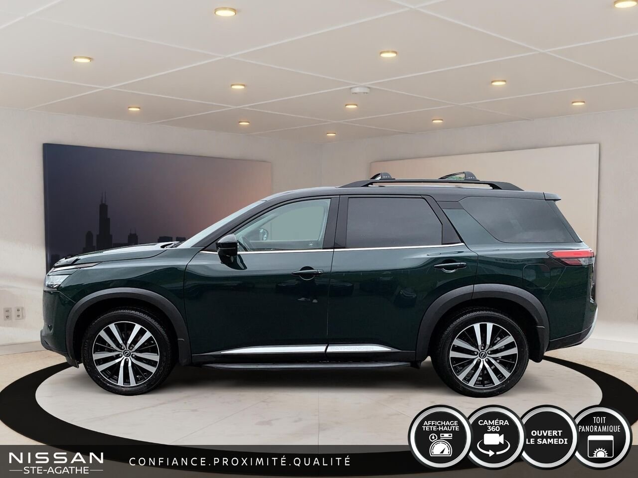 2023 Nissan Pathfinder Platinum | CUIR BRUN | TOIT PANORAMIQUE | TOWING PACKAGE | Green Saint-Jérôme - photo #5