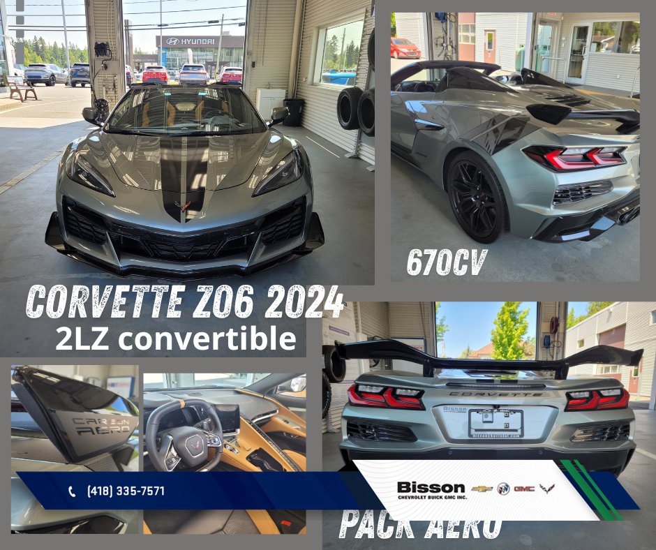 2024 Chevrolet Corvette Z06 cabriolet 2 portes avec 2LZ Grey Thetford Mines - photo #0