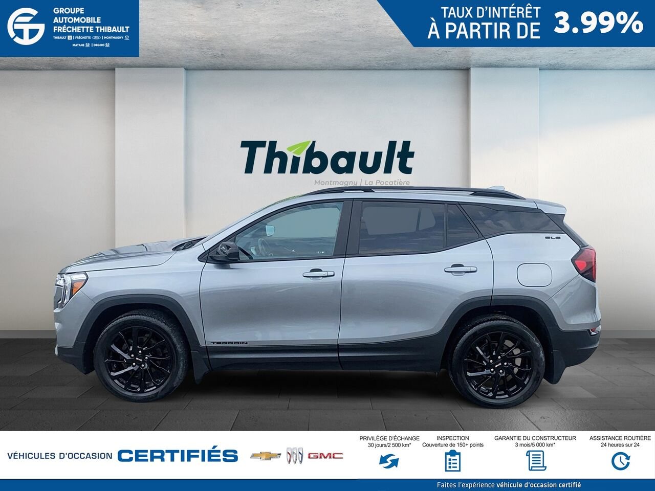 GMC TERRAIN SLE Traction intégrale, 4 portes SLE 2023 Gris Montmagny - photo #4