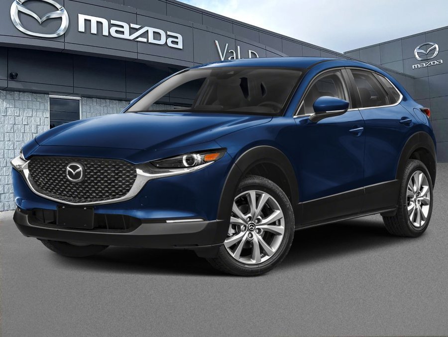 2026 Mazda CX-30 GS AWD 2.5 S Kuro AWD, Toit ouvrant, Sièges en similicuir, Barre de toit peintes. Deep Crystal Blue Mica