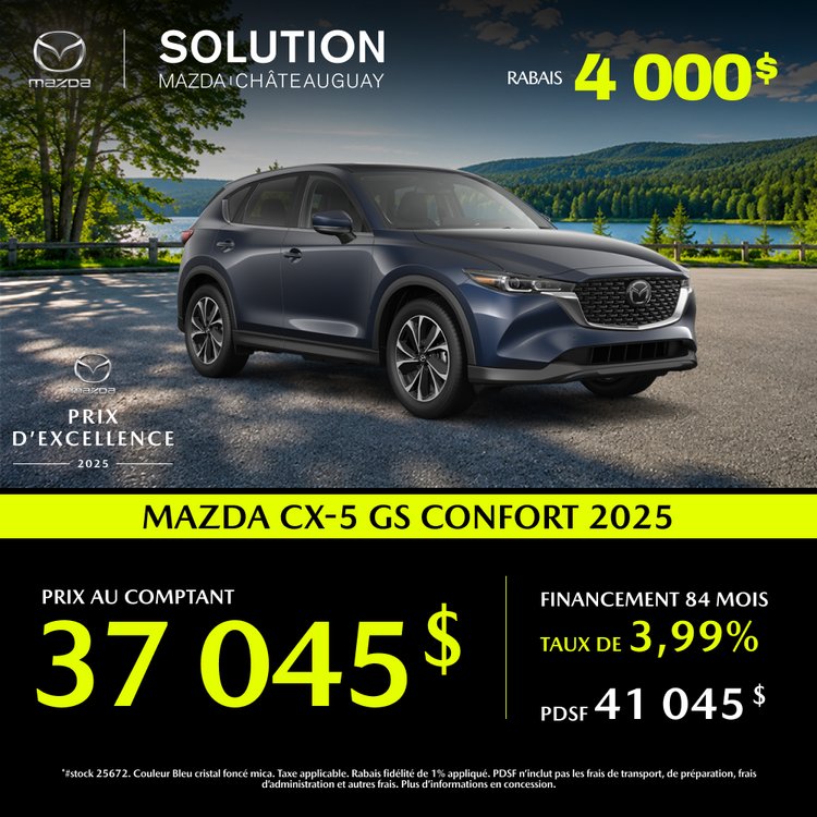 Solution mazda promo juillet CX 5 GS 2025 FR